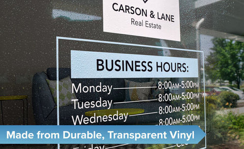 Clear Window Decals